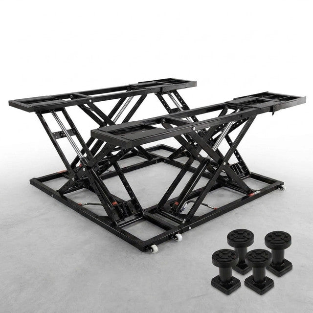 Car Lift, 7,000 Lbs. Capacity Portable Car Lift, 26.8 In. Max. Height, Carbon Steel Truck Lift with 120-Volt Power Unit — Studio Shot